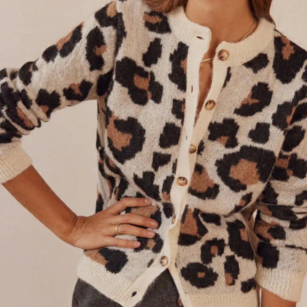 Vintage Sweaters Aesthetic Striped Animal Print