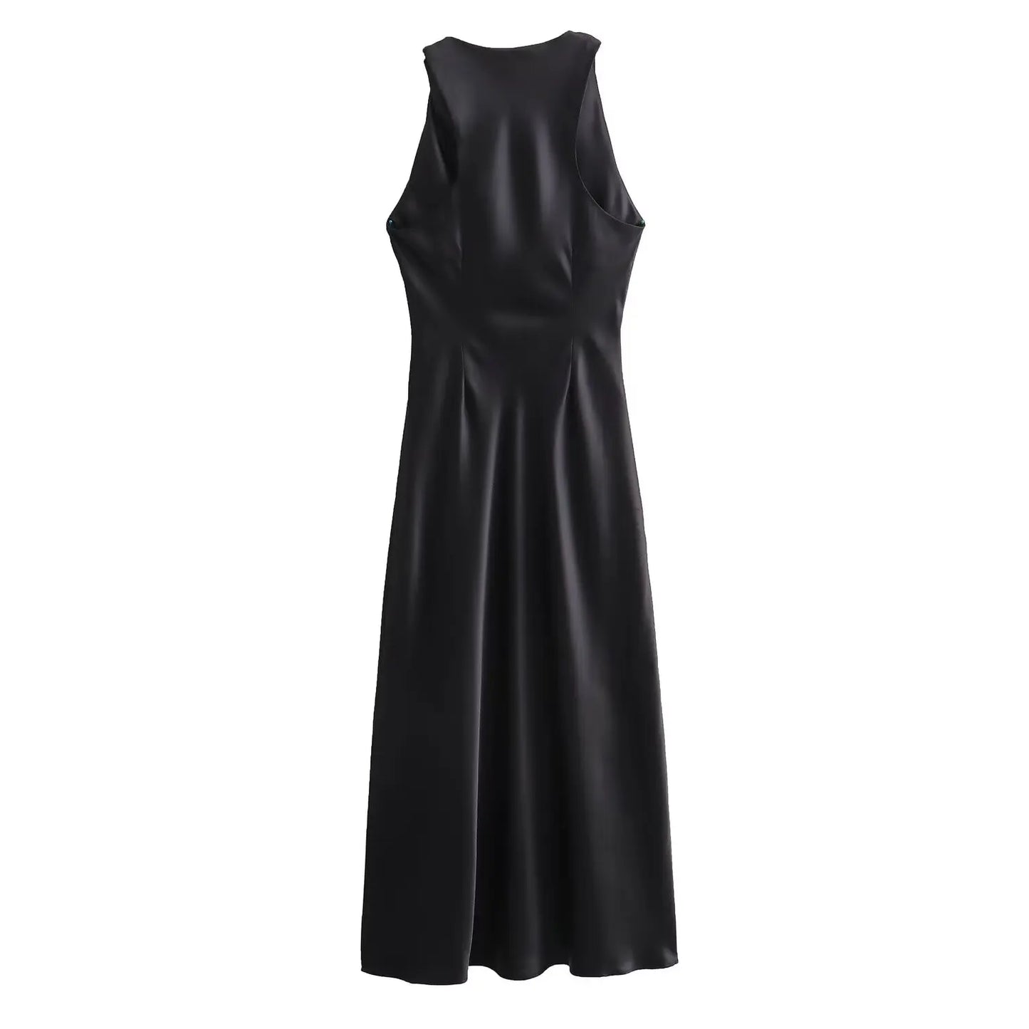 MUJER Satin Ruched Long Dresses for Women Sleeveless Summer Dress Woman off Shoulder Party Womens Dresses Beach Female Dress