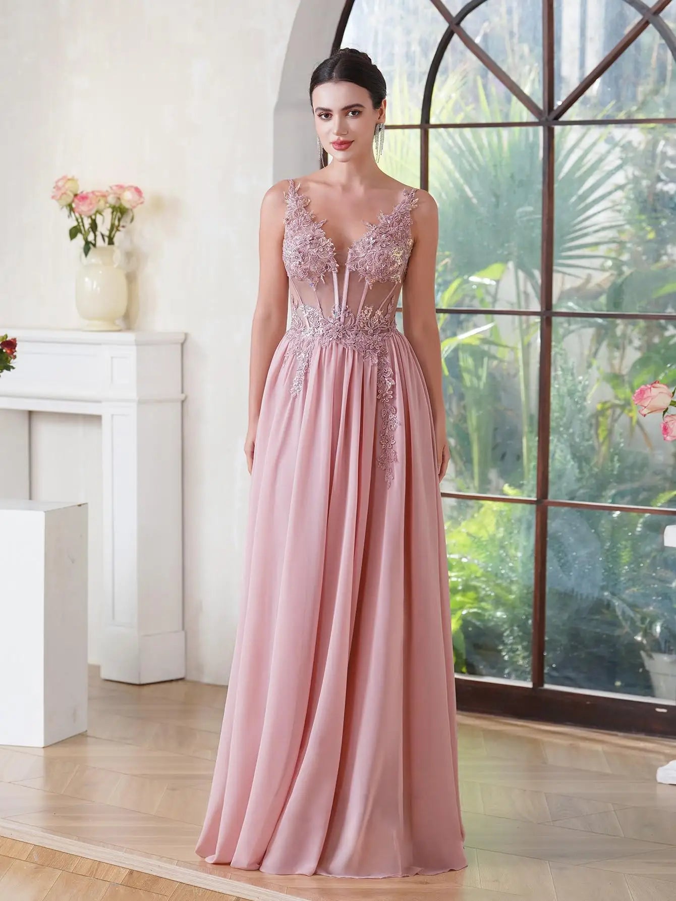 Spaghetti Straps Navy Blue A Line Evening Dresses 2025 Elegant Beaded Appliques Illusion Prom Gowns Formal Party Vestido De Gala
